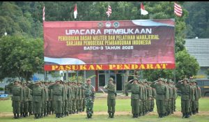 Pelatihan Dasar Militer dan Kepemimpinan SPPI 2025 Resmi Dibuka di Sarang Petarung Yonif 9 Marinir
